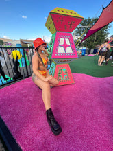 Load image into Gallery viewer, Orange Rhinestone Bucket Hat (Pre Order)