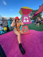 Load image into Gallery viewer, Orange Rhinestone Bucket Hat (Pre Order)