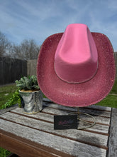 Load image into Gallery viewer, Pink Cowboy Hat w/ Pink Rhinestones (Brim Only)