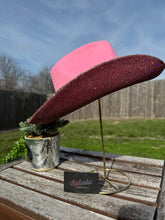 Load image into Gallery viewer, Pink Cowboy Hat w/ Pink Rhinestones (Brim Only)
