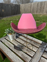 Load image into Gallery viewer, Pink Cowboy Hat w/ Pink Rhinestones (Brim Only)