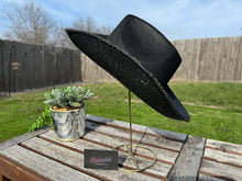 Load image into Gallery viewer, Black Rhinestone Cowboy Hat (Brim Only)