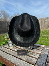 Load image into Gallery viewer, Black Rhinestone Cowboy Hat (Brim Only)