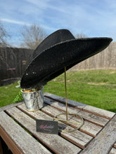 Load image into Gallery viewer, Black Rhinestone Cowboy Hat (Brim Only)