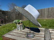 Load image into Gallery viewer, White Cowboy Hat w/ Clear Rhinestones (Brim Only)