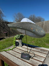 Load image into Gallery viewer, White Cowboy Hat w/ Clear Rhinestones (Brim Only)
