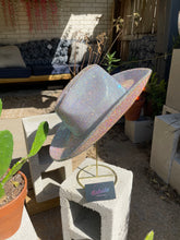 Load image into Gallery viewer, White Cowboy Hat  w/ Crystal AB Rhinestones