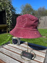 Load image into Gallery viewer, Rose Pink Rhinestone Bucket Hat