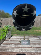 Load image into Gallery viewer, Black Cowboy Hat with Rhinestone Stars