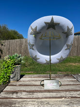 Load image into Gallery viewer, White Cowboy Hat with Rhinestone Stars