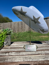 Load image into Gallery viewer, White Cowboy Hat with Rhinestone Stars