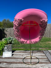 Load image into Gallery viewer, Pink Cowboy Hat with Rhinestone Flowers
