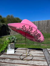 Load image into Gallery viewer, Pink Cowboy Hat with Rhinestone Flowers