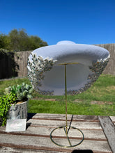 Load image into Gallery viewer, White Cowboy Hat with AB Rhinestone Flowers