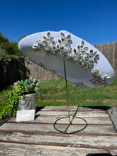 Load image into Gallery viewer, White Cowboy Hat with AB Rhinestone Flowers