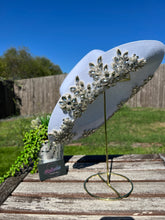 Load image into Gallery viewer, White Cowboy Hat with Clear Rhinestone Flowers