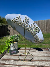 Load image into Gallery viewer, White Cowboy Hat with Clear Rhinestone Flowers