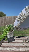 Load and play video in Gallery viewer, White Cowboy Hat with Clear Rhinestone Flowers