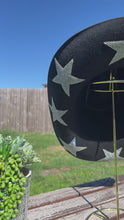 Load and play video in Gallery viewer, Black Cowboy Hat with Rhinestone Stars