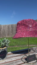 Load and play video in Gallery viewer, Rose Pink Rhinestone Bucket Hat