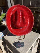 Load image into Gallery viewer, Red Rhinestone Cowboy Hat