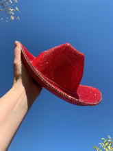 Load image into Gallery viewer, Red Rhinestone Cowboy Hat