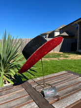 Load image into Gallery viewer, Black Top Red Bottom Rhinestone Cowboy Hat