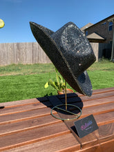 Load image into Gallery viewer, Silver Hematite Rhinestone Cowboy Hat