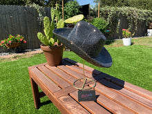 Load image into Gallery viewer, Silver Hematite Rhinestone Cowboy Hat