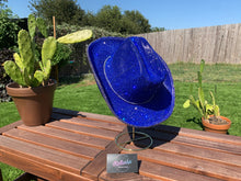 Load image into Gallery viewer, Sapphire Blue Rhinestone Cowboy Hat