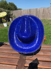 Load image into Gallery viewer, Sapphire Blue Rhinestone Cowboy Hat
