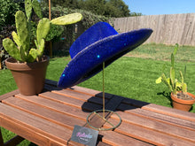 Load image into Gallery viewer, Sapphire Blue Rhinestone Cowboy Hat