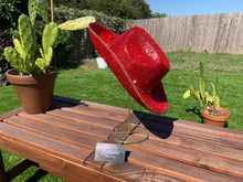 Load image into Gallery viewer, Red Rhinestone Cowboy Hat