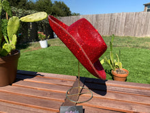 Load image into Gallery viewer, Red Rhinestone Cowboy Hat