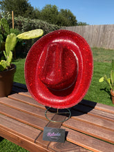 Load image into Gallery viewer, Red Rhinestone Cowboy Hat