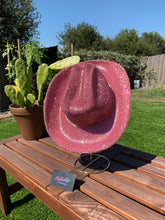 Load image into Gallery viewer, Rose Pink Rhinestone Cowboy Hat