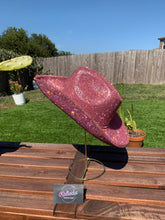 Load image into Gallery viewer, Rose Pink Rhinestone Cowboy Hat