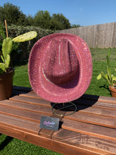 Load image into Gallery viewer, Rose Pink Rhinestone Cowboy Hat