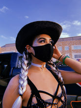Load image into Gallery viewer, Black Rhinestone Cowboy Hat
