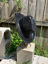 Load image into Gallery viewer, Black Rhinestone Cowboy Hat