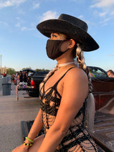 Load image into Gallery viewer, Black Rhinestone Cowboy Hat