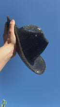 Load and play video in Gallery viewer, Black Rhinestone Cowboy Hat