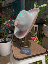 Load image into Gallery viewer, White Cowboy Hat  w/ Crystal AB Rhinestones