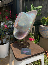 Load image into Gallery viewer, White Cowboy Hat  w/ Crystal AB Rhinestones