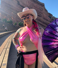 Load image into Gallery viewer, Pink Cowboy Hat w/ Crystal AB Rhinestones
