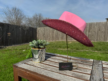Load image into Gallery viewer, Pink Cowboy Hat w/ Pink Rhinestones (Brim Only)
