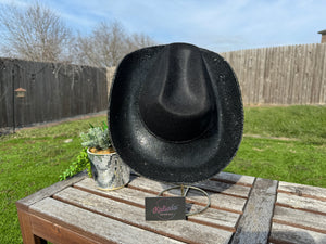 Black Rhinestone Cowboy Hat (Brim Only)