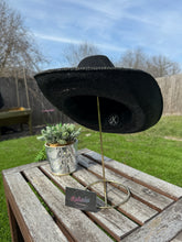 Load image into Gallery viewer, Black Rhinestone Cowboy Hat (Brim Only)
