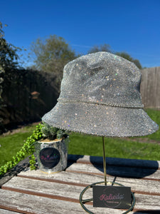 Clear Rhinestone Bucket Hat