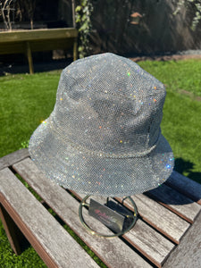 Clear Rhinestone Bucket Hat